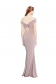 Rose poussiéreux Sirène Épaule Dénudée Col V Crêpe Stretch Longue Formelles Robes demoiselle d'honneur / Robes de soirée / Robes de bal à Bas Prix
