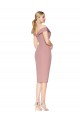 Rose poussiéreux Sirène Épaule Dénudée Crêpe Stretch Courte Robes demoiselle d'honneur / Robes de soirée / Robes de cocktail à Bas Prix