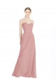 Rose poussiéreux Trapèze Mousseline Longue Robes demoiselle d'honneur à Bas Prix