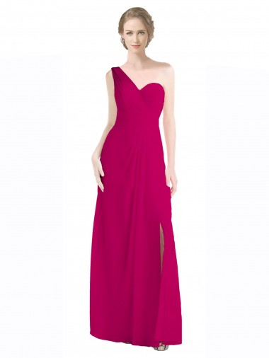 Rouge 16 Trapèze Mousseline Longue Robes demoiselle d'honneur à Bas Prix
