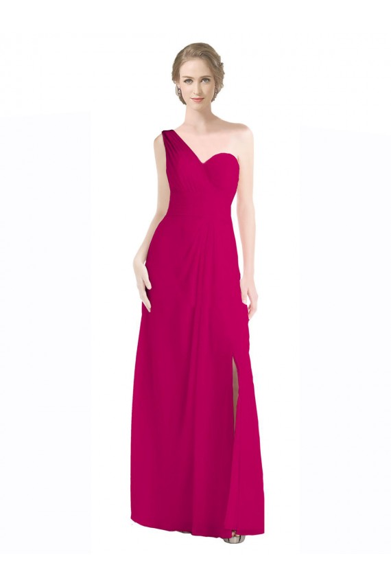 Rouge 16 Trapèze Mousseline Longue Robes demoiselle d'honneur à Bas Prix