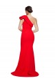 Rouge Fourreau Balayage train Crêpe Stretch Longue Robes demoiselle d'honneur / Robes de bal à Bas Prix