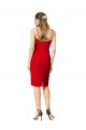 Rouge Fourreau Crêpe Stretch Courte Robes demoiselle d'honneur / Robes de soirée / Robes de cocktail à Bas Prix
