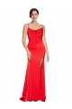Rouge Fourreau Sans bretelle Satiné Stretch Longue Formelles Robes demoiselle d'honneur / Robes de soirée / Robes de bal à Bas Prix