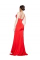 Rouge Fourreau Sans bretelle Satiné Stretch Longue Formelles Robes demoiselle d'honneur / Robes de soirée / Robes de bal à Bas Prix