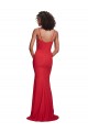Rouge Sirène Bretelles spaghetti Crêpe Stretch Longue Formelles Robes demoiselle d'honneur / Robes de soirée / Robes de bal à Bas Prix