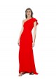 Rouge Sirène Col Haut Crêpe Stretch Longue Formelles Robes demoiselle d'honneur / Robes de soirée / Robes de bal à Bas Prix