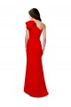Rouge Sirène Col Haut Crêpe Stretch Longue Formelles Robes demoiselle d'honneur / Robes de soirée / Robes de bal à Bas Prix