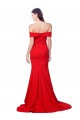 Rouge Sirène Crêpe Stretch Longue Formelles Robes demoiselle d'honneur / Robes de soirée / Robes de bal à Bas Prix