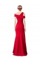 Rouge Sirène Crêpe Stretch Longue Formelles Robes demoiselle d'honneur / Robes de soirée / Robes de bal à Bas Prix