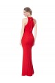 Rouge Sirène Licou Col Haut Crêpe Stretch Longue Formelles Robes demoiselle d'honneur / Robes de soirée / Robes de bal à Bas Prix
