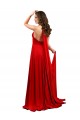 Rouge Trapèze Licou Spandex Longue Formelles Robes demoiselle d'honneur / Robes de soirée / Robes de bal à Bas Prix