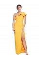 Safran Fourreau Crêpe Stretch Longue Formelles Robes demoiselle d'honneur / Robes de soirée / Robes de bal à Bas Prix