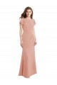 Sirène Col Bateau Col Haut Mousseline Longue Robes demoiselle d'honneur / Robes de bal à Bas Prix