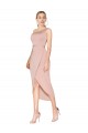 Sirène Col Haut Crêpe Stretch Courte Asymétrique Robes demoiselle d'honneur / Robes de soirée / Robes de cocktail à Bas Prix