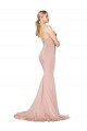 Sirène Col Haut Crêpe Stretch Longue Formelles Robes demoiselle d'honneur / Robes de soirée / Robes de bal à Bas Prix
