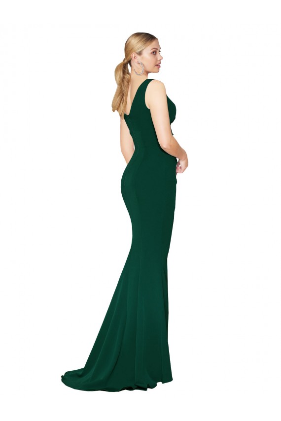 Sirène Col V Crêpe Stretch Longue Formelles Robes demoiselle d'honneur / Robes de soirée / Robes de bal à Bas Prix