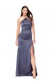Sirène Licou Satiné Soyeux Longue Formelles Robes demoiselle d'honneur / Robes de soirée / Robes de bal à Bas Prix