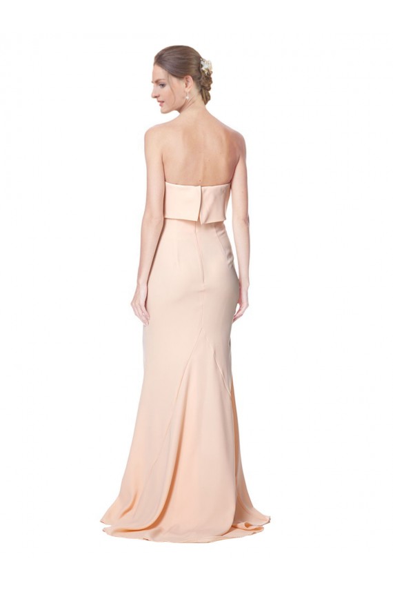 Sirène Sans bretelle Col Haut Crêpe Stretch Longue Formelles Robes demoiselle d'honneur / Robes de soirée / Robes de bal à Bas Prix