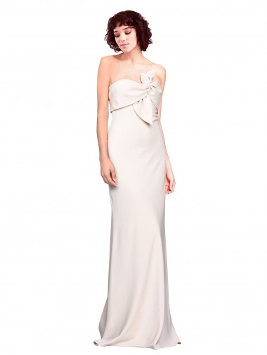 Sirène Sans bretelle Crêpe Stretch Longue Robes demoiselle d'honneur / Robes de bal à Bas Prix