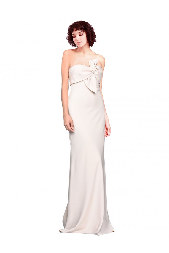 Sirène Sans bretelle Crêpe Stretch Longue Robes demoiselle d'honneur / Robes de bal à Bas Prix