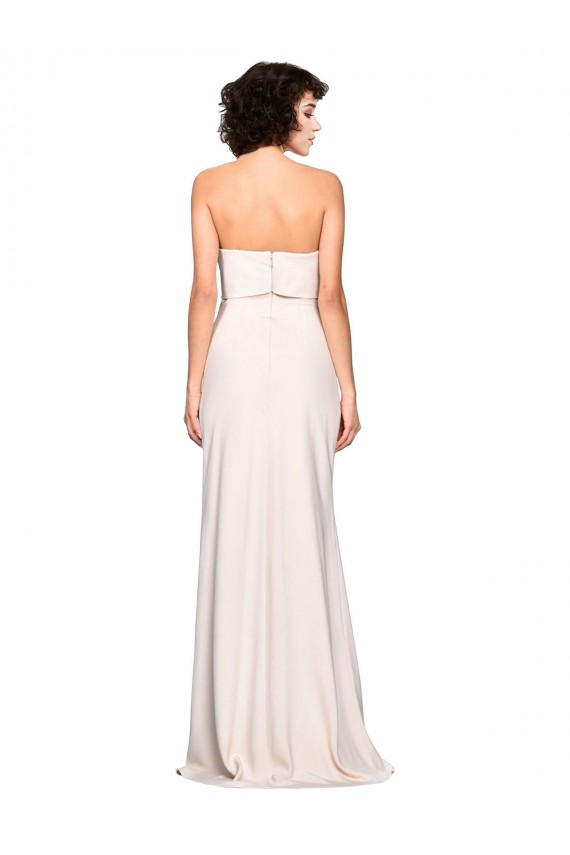 Sirène Sans bretelle Crêpe Stretch Longue Robes demoiselle d'honneur / Robes de bal à Bas Prix