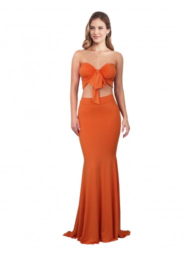 Sirène Sans bretelle Spandex Longue Formelles Robes demoiselle d'honneur / Robes de soirée / Robes de bal à Bas Prix