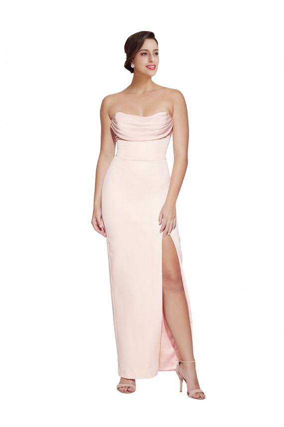 Sirène Satiné Stretch Longue Formelles Robes demoiselle d'honneur / Robes de soirée / Robes de bal à Bas Prix
