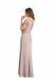 Sirène Scoop Col Haut Mousseline Dentelle Longue Robes demoiselle d'honneur à Bas Prix