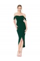Sirène Épaule Dénudée Col Haut Crêpe Stretch Courte Asymétrique Robes demoiselle d'honneur / Robes de soirée / Robes de cocktail à Bas Prix