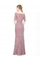 Sirène Épaule Dénudée Dentelle Longue Robes demoiselle d'honneur / Robes de bal à Bas Prix