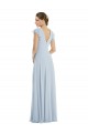 Trapèze Bateau Mousseline Longue Formelles Robes demoiselle d'honneur / Robes de soirée à Bas Prix