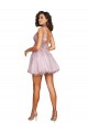 Trapèze Col V Courte Tulle Courte Robes demoiselle d'honneur / Robes de cocktail à Bas Prix