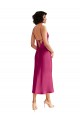 Trapèze Col V midi Satiné Stretch Courte Robes demoiselle d'honneur / Robes de soirée / Robes de cocktail à Bas Prix