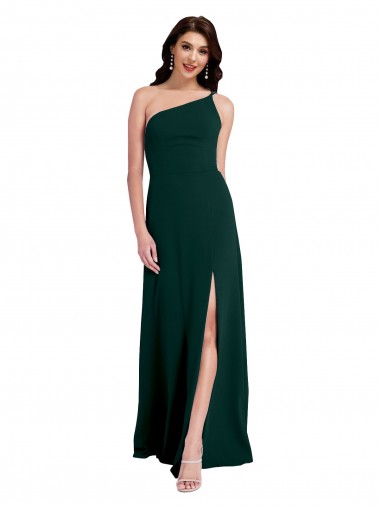 Trapèze Crêpe Stretch Longue Formelles Robes demoiselle d'honneur / Robes de soirée / Robes de bal à Bas Prix