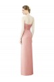 Trapèze Sans bretelle Mousseline Longue Asymétrique Robes demoiselle d'honneur à Bas Prix