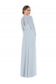 Trapèze Sans bretelle Mousseline Longue Formelles Robes demoiselle d'honneur / Robes de soirée à Bas Prix