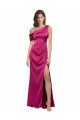 Trapèze Satiné Stretch Longue Formelles Robes demoiselle d'honneur / Robes de soirée / Robes de bal à Bas Prix