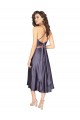 Trapèze Scoop midi Satiné Soyeux Courte Robes demoiselle d'honneur / Robes de bal / Robes de cocktail à Bas Prix