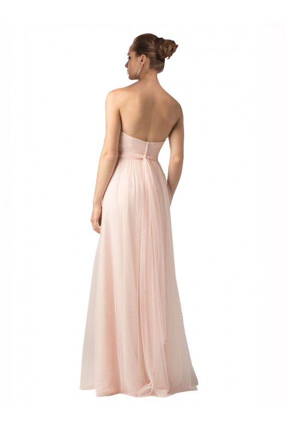Trapèze Tulle Longue Robes demoiselle d'honneur à Bas Prix