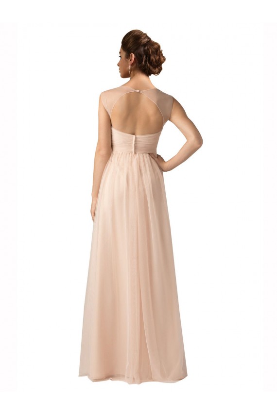 Trapèze Tulle Longue Robes demoiselle d'honneur à Bas Prix