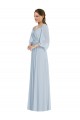 Trapèze Épaule Dénudée Mousseline Longue Formelles Robes demoiselle d'honneur / Robes de soirée à Bas Prix