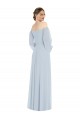 Trapèze Épaule Dénudée Mousseline Longue Formelles Robes demoiselle d'honneur / Robes de soirée à Bas Prix