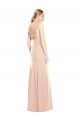 Trompette Bateau Crêpe Stretch Longue Robes demoiselle d'honneur / Robes de bal à Bas Prix