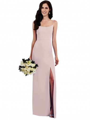 Trompette Bretelles spaghetti Crêpe Stretch Longue Formelles Robes demoiselle d'honneur / Robes de soirée / Robes de bal à Bas Prix