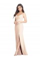 Trompette Bretelles spaghetti Crêpe Stretch Longue Robes demoiselle d'honneur / Robes de bal à Bas Prix