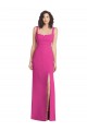 Trompette Col Carré Crêpe Stretch Longue Robes demoiselle d'honneur / Robes de bal à Bas Prix