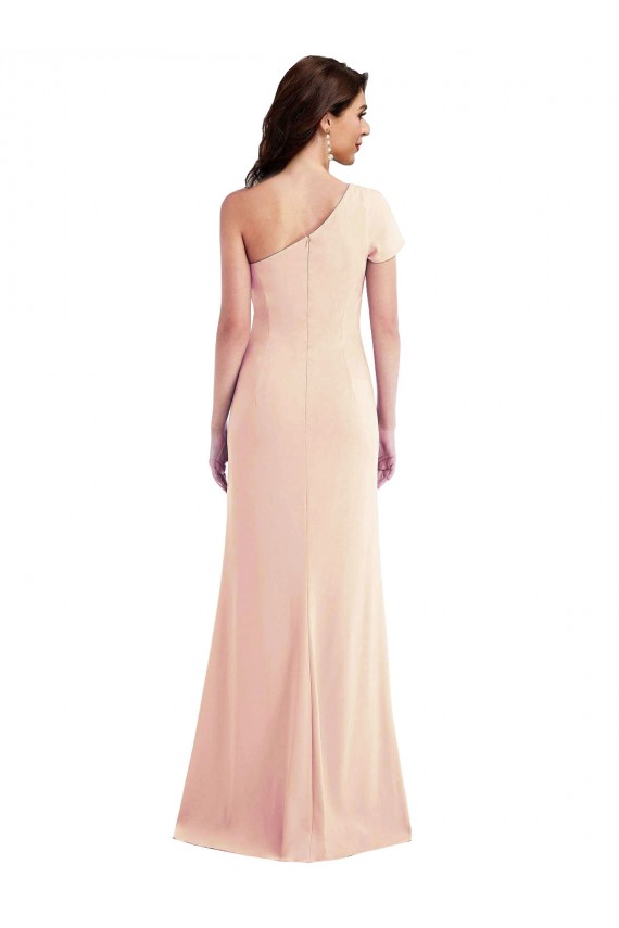 Trompette Crêpe Stretch Longue Formelles Robes demoiselle d'honneur / Robes de soirée / Robes de bal à Bas Prix
