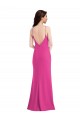 Trompette Licou Col Haut Crêpe Stretch Longue Formelles Robes demoiselle d'honneur / Robes de soirée / Robes de bal à Bas Prix