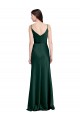 Vert Chasseur Fourreau Satiné Stretch Longue Formelles Robes demoiselle d'honneur / Robes de soirée / Robes de bal à Bas Prix